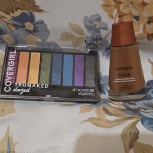 COVERGIRL TruNaked Dazed 835 Eyeshadow, Clean Foundation 170 Deep Golden Lot